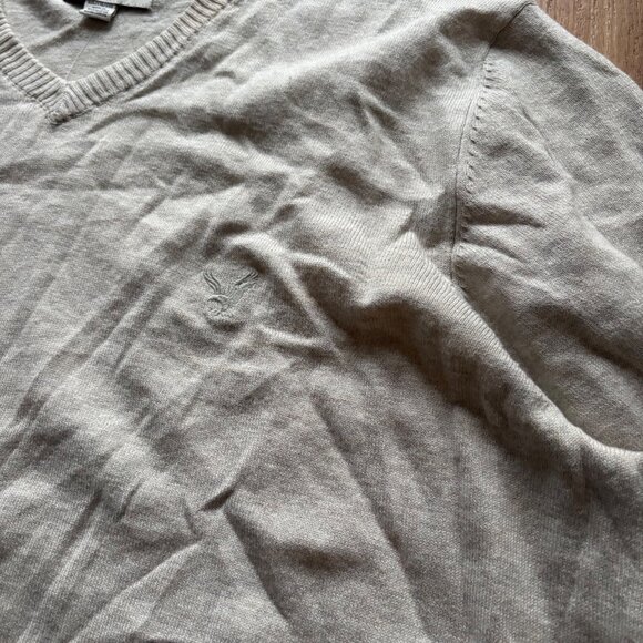 American Eagle Long Sleeve Knit V-Neck Sweater Grey NWT Men’s Size XXL - Picture 5 of 9